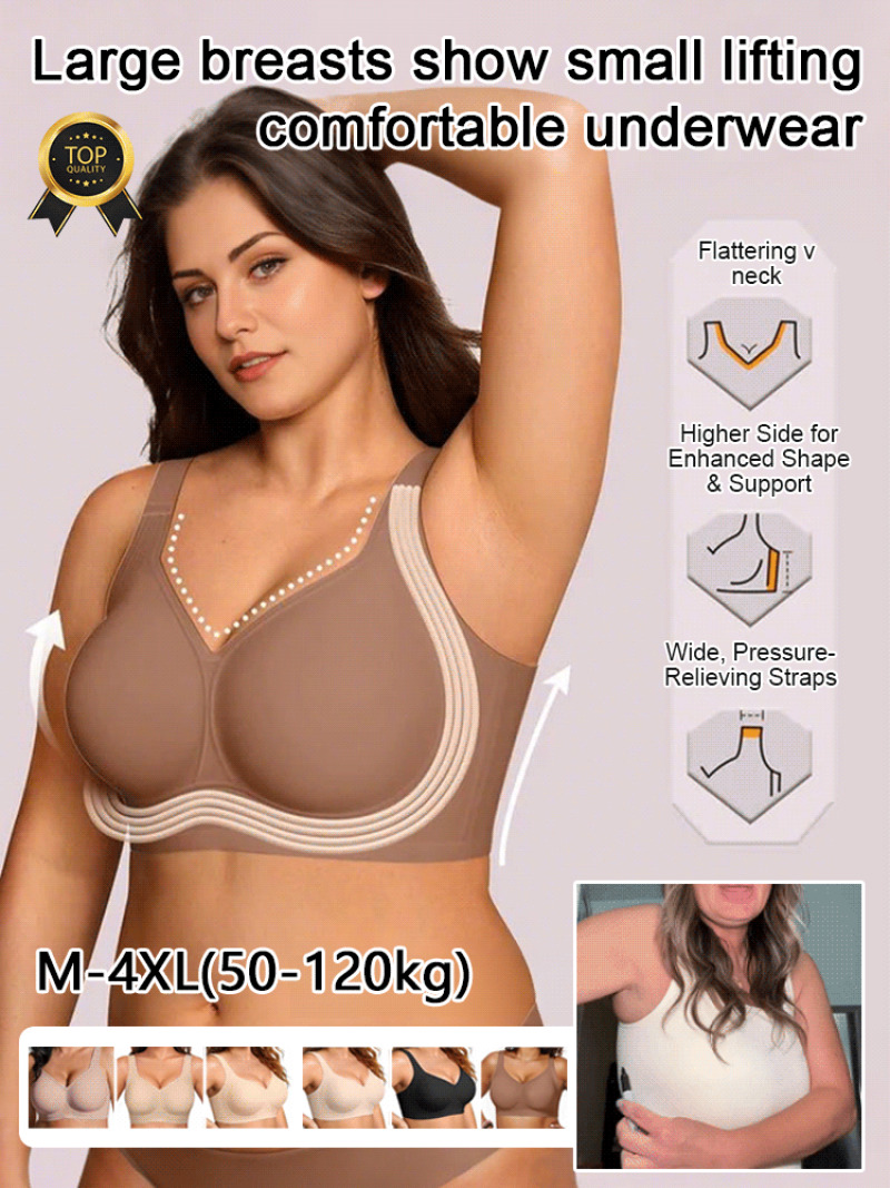 Mastectomy Bra Pocket - บราไร้สายแบบยกกระชับ, ชุดชั้นในไร้รอยต่อที่สวมใส่สบายสำหรับผู้หญิง, ระบายอากาศได้ดีและเป็นมิตรกับผิว, ไม่มีโครงเหล็ก, เหมาะสำหรับใช้ในชีวิตประจำวัน