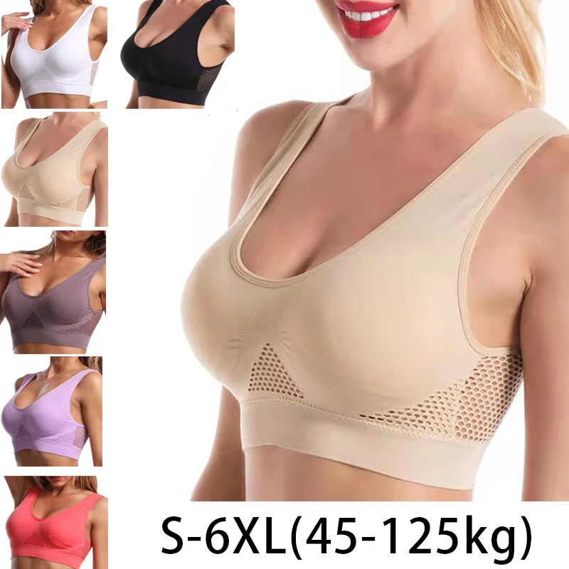 Mastectomy Bra Pocket - 1pcs ผู้หญิงกีฬา Bra ขนาดใหญ่ไม่มีแหวนเหล็กชุดชั้นในที่ถอดออกได้ Pad หน้าอกวิ่งกีฬา
