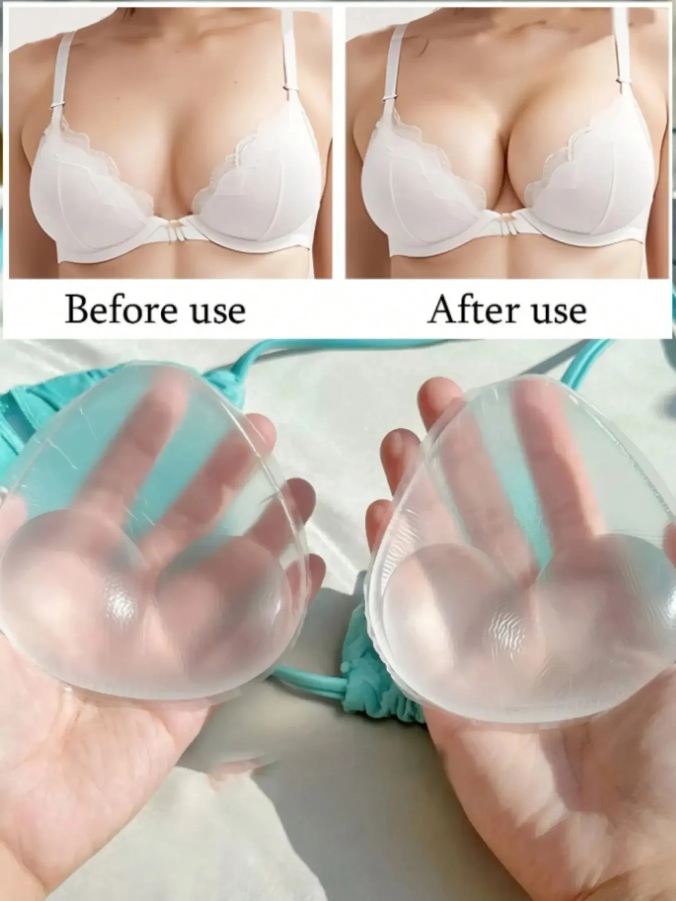 แผ่นเสริมทรงซิลิโคนสำหรับผู้หญ - Push Up Bra Silicone บทวิจารณ์และราคา